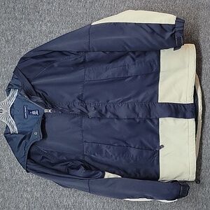 eddie bauer Hooded Nylon Lightweight Coat Quilted Lining Insulated Womens Sz XL